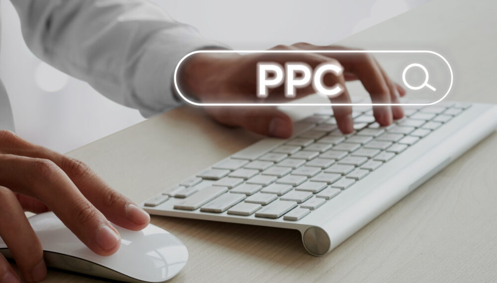 PPC pay per click, internet marketing and link building abstraction